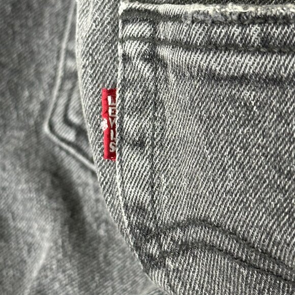 Levi's Ribcage Straight Ankle Premium Denim Washed Black Jeans - Picture 12 of 16